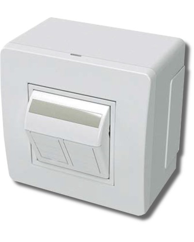 Коробка в сборе с 2 розетками RJ45, кат.5е, белая (10656): Коробка в сборе в Смоленске