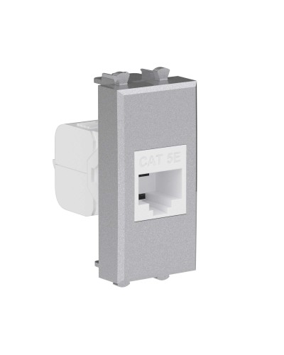 Розетка RJ-45, кат.5E, Avanti, 1 модуль, закаленная сталь (4404661): Розетка компьютерная модульная в Смоленске