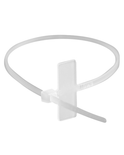 Хомут 2,5x110 белый (100шт) (252110SR-M): Хомут маркировочный, горизонтальная табличка под замком 20x9 в Смоленске