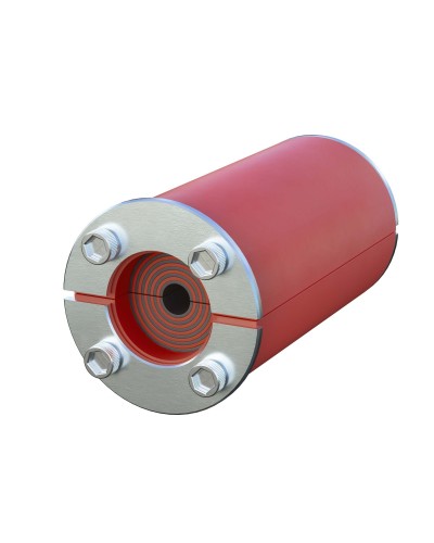 Проходка круглая, нержавеющая, D75х70 мм с проемом 40х40 мм (DXF3122): Проходка круглая, нержавеющая, с проёмом в Смоленске