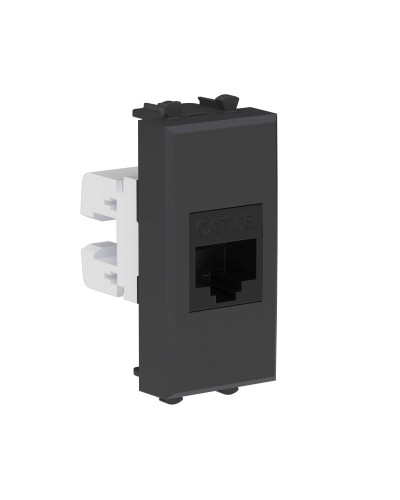Розетка RJ-45, кат.5E, Avanti, 1 модуль, черный матовый (4412661): Розетка компьютерная модульная в Смоленске