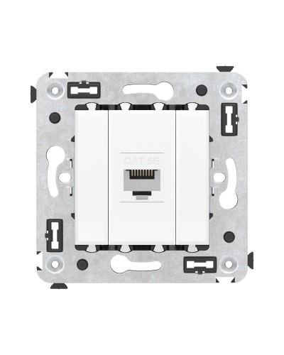 Розетка RJ-45 в стену, кат.5E, Avanti, одинарная, белое облако (4400663). Розетка компьютерная. ДКС в Смоленске