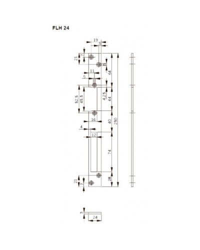 FLH24. Запорная планка длинная. dormakaba в Смоленске