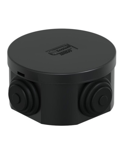 Коробка JBR065 D=65х35, 4 вых., IP44, черная (44004BL-1). Коробка монтажная. Экопласт в Смоленске