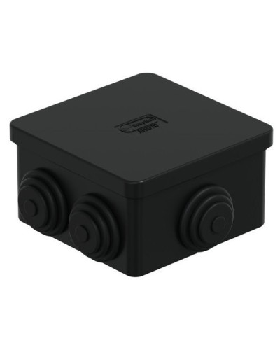 Коробка JBS070 70х70х40, 6 вых., IP44, черная (44056BL-1). Коробка монтажная. Экопласт в Смоленске