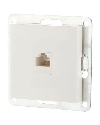 Розетка RJ-45 кат.5е с накладкой, белый LK80 (846104-1). Розетка компьютерная. Экопласт в Смоленске