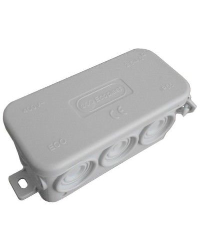 Коробка JBL090 90х42х40, 10вых., 4P (0,15…2,5мм²) серая (43154HF-GR). Коробка монтажная, огнестойкая, без галогена. Экопласт в Смоленске