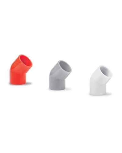 Ecoplast поворот 45гр., для аспирационной системы D25, АБС, белый (10 шт) (49225-10W). Поворот для аспирационной системы. Экопласт в Смоленске