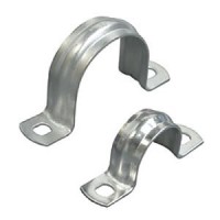 Скоба двухлапковая D50 с двумя отверстиями (50шт) (43650-50): Скоба оцинкованная