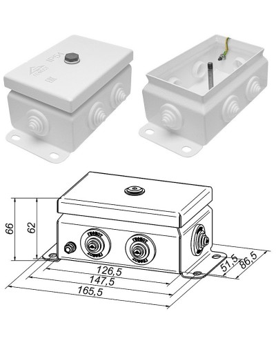 КМ IP55-0812 (без DIN рейки). Коробка монтажная электротехническая. Гефест в Смоленске