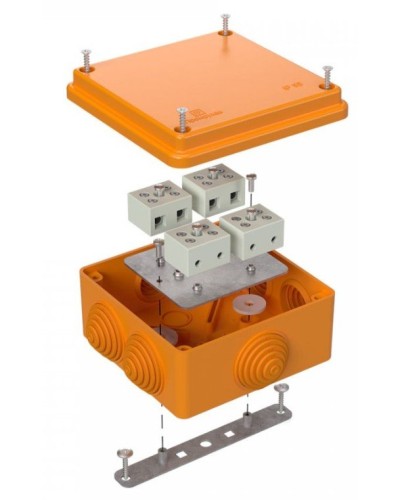 Коробка огнестойкая 100х100х50 для о/п (40-0300-FR2.5-8). Коробка огнестойкая для открытой установки. Промрукав в Смоленске
