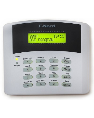 K16-LCD. Проводная клавиатура для контрольных панелей серии Норд, Hunter, Captain. Си-Норд в Смоленске
