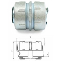 Муфта соединительная для металлорукава МСМ-20 (zeta40811): Муфта соединительная для металлорукава
